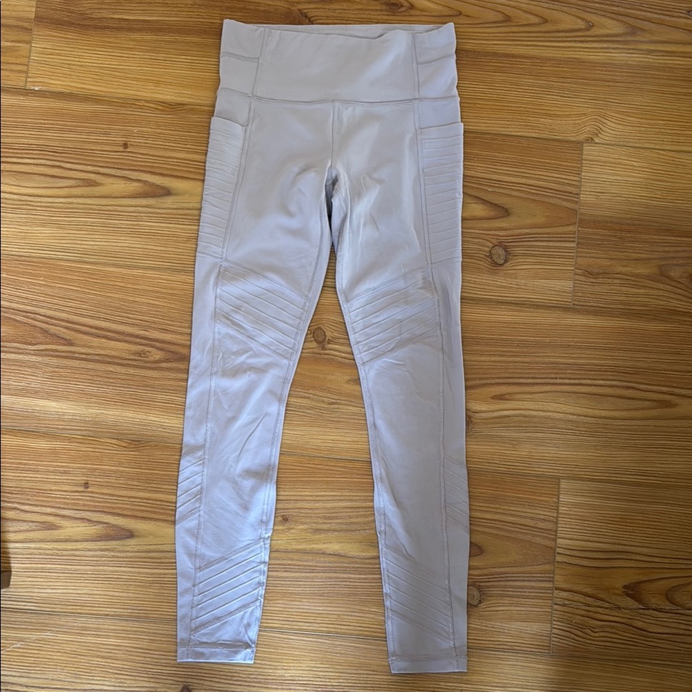 Athleta Powervita Stash Pocket Moto Lilac Leggings